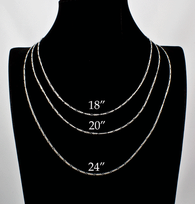 Sterling Silver Figaro Chains