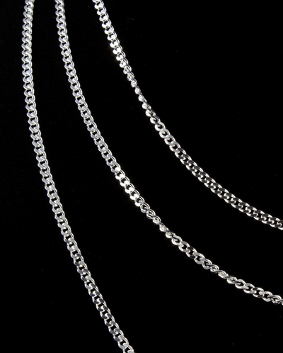 Sterling Silver Curb Chains 2.5mm