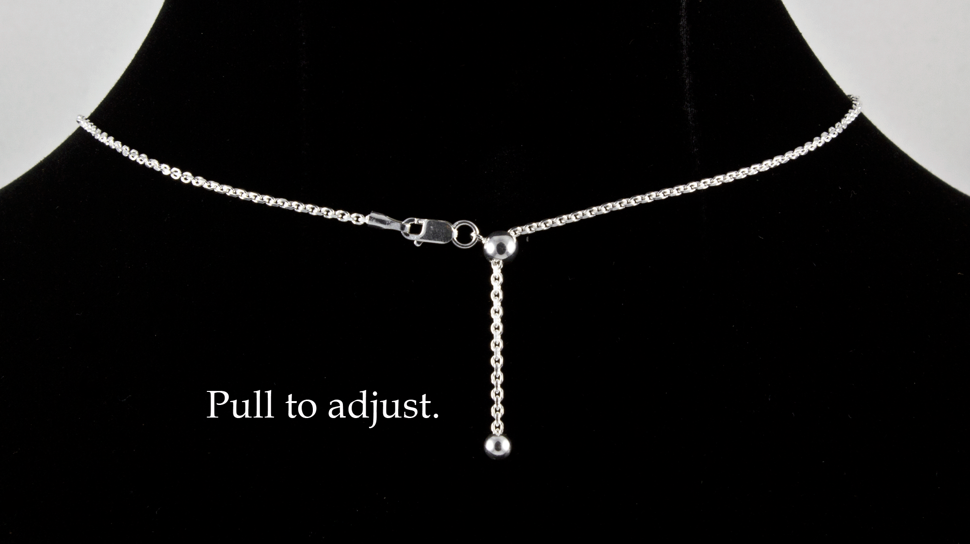 Sterling Silver Adjustable Cable Chain