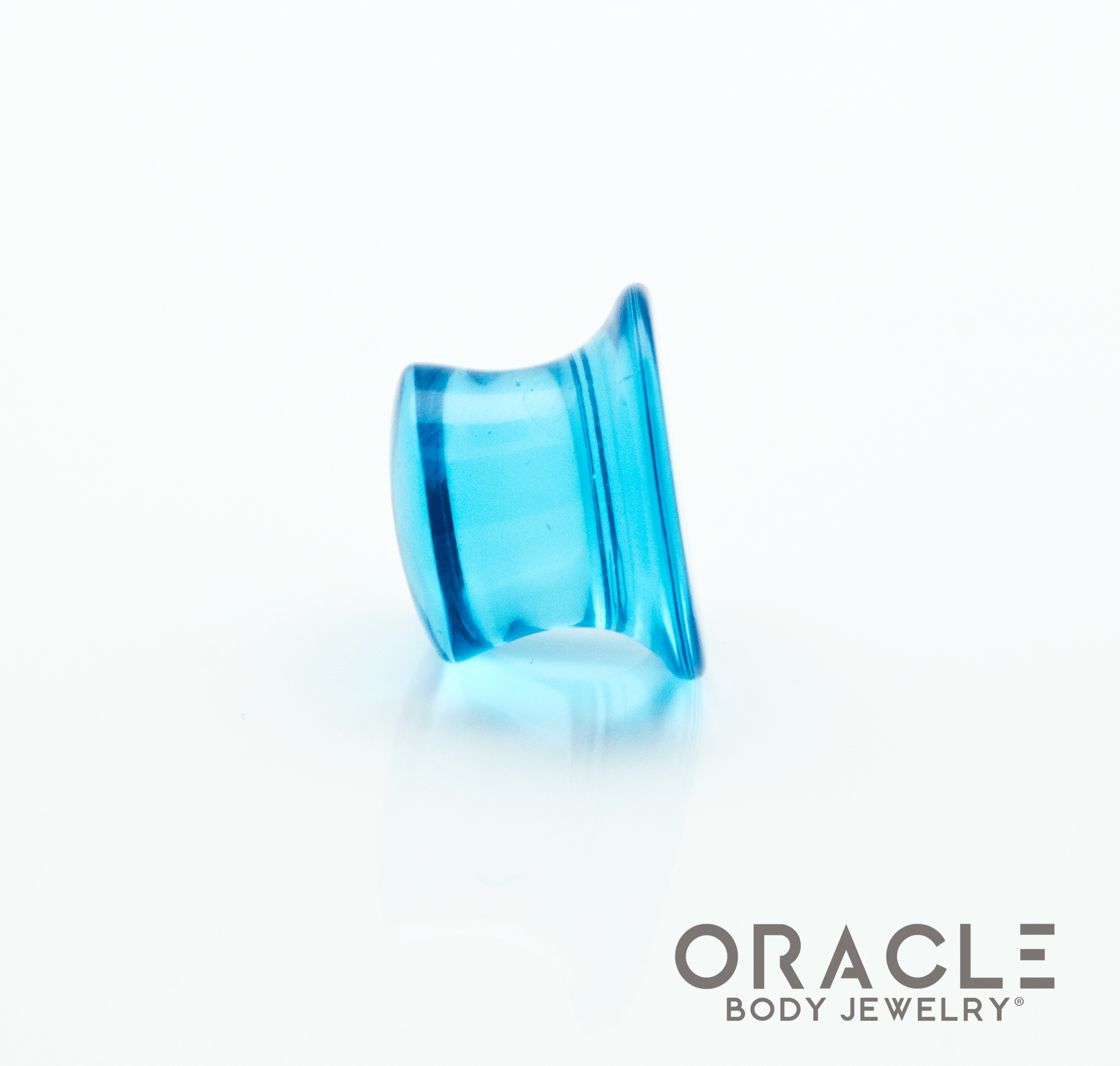 Sapphire Blue Quartz Mayan Style Flare Plugs