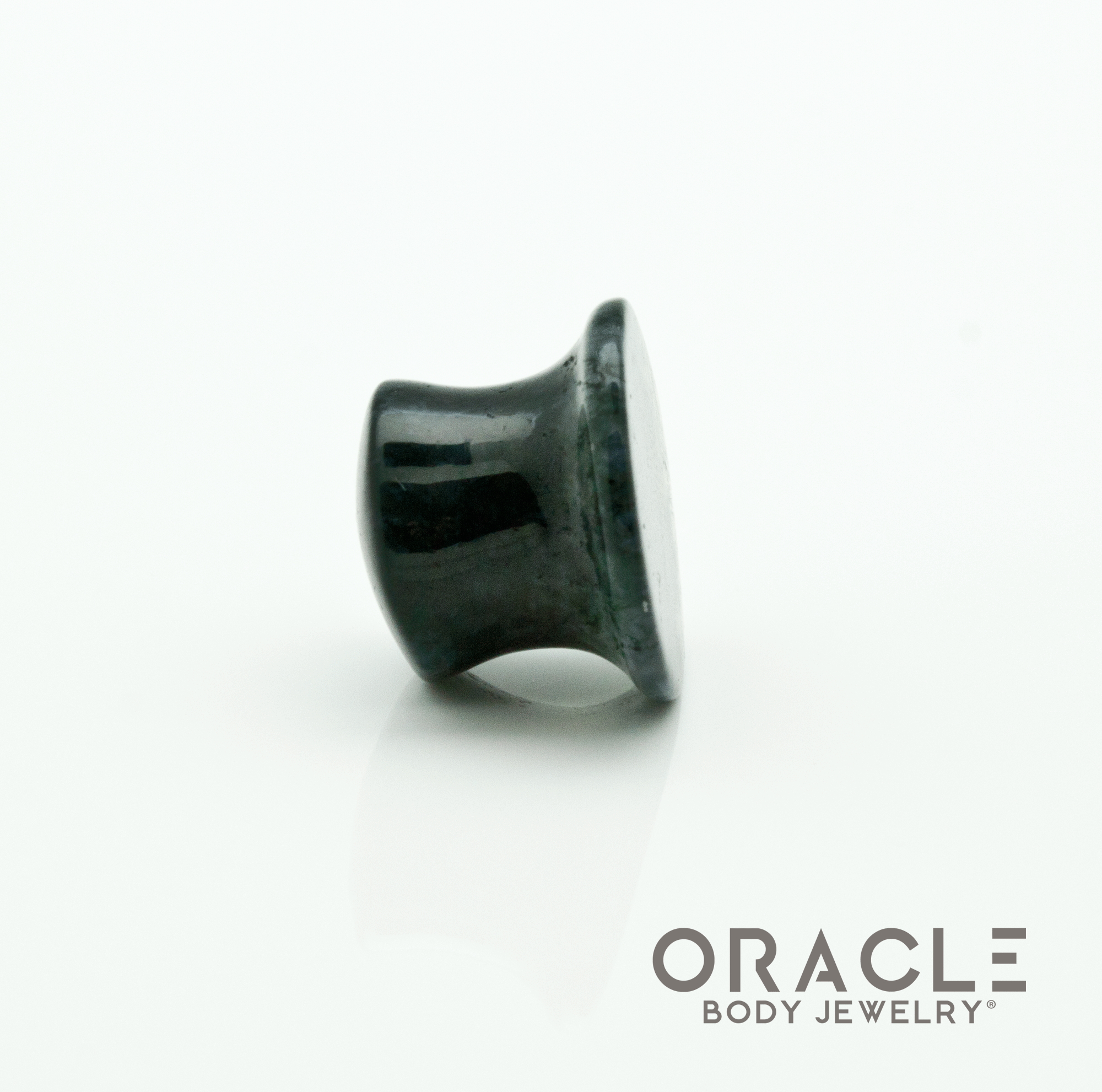 Moss Agate Mayan Style Flare Plugs