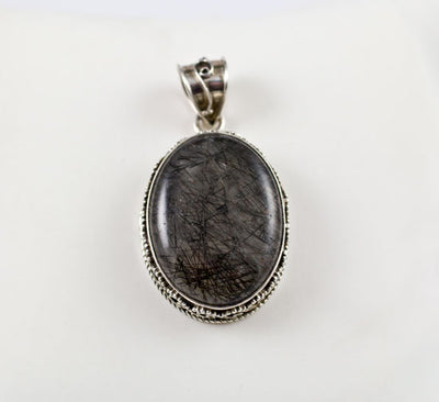 Sterling Silver Tourmalated Quartz Pendant