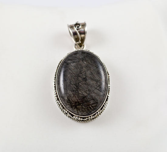 Sterling Silver Tourmalated Quartz Pendant