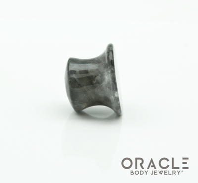 Cloudy Smoky Quartz Mayan Style Flare Plugs