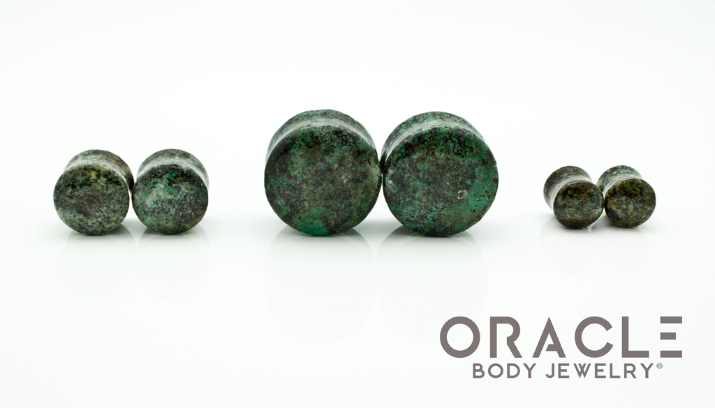 African Turquoise Double Flare Plugs