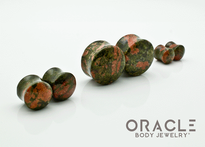 Unakite Double Flare Plugs