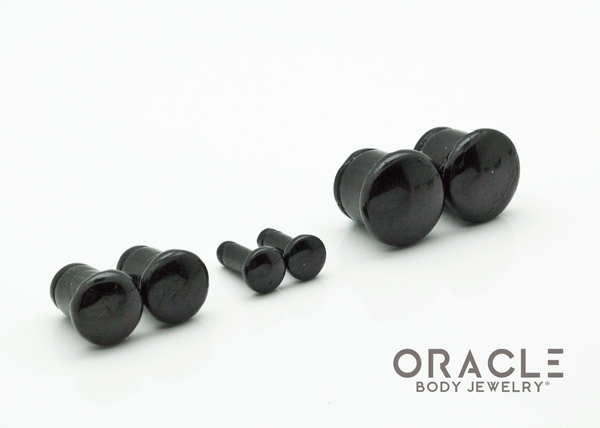 Black Tourmaline Single Flare Plugs