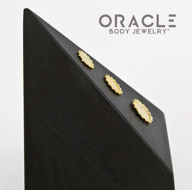 14k Hammered Nova Threadless Gold End
