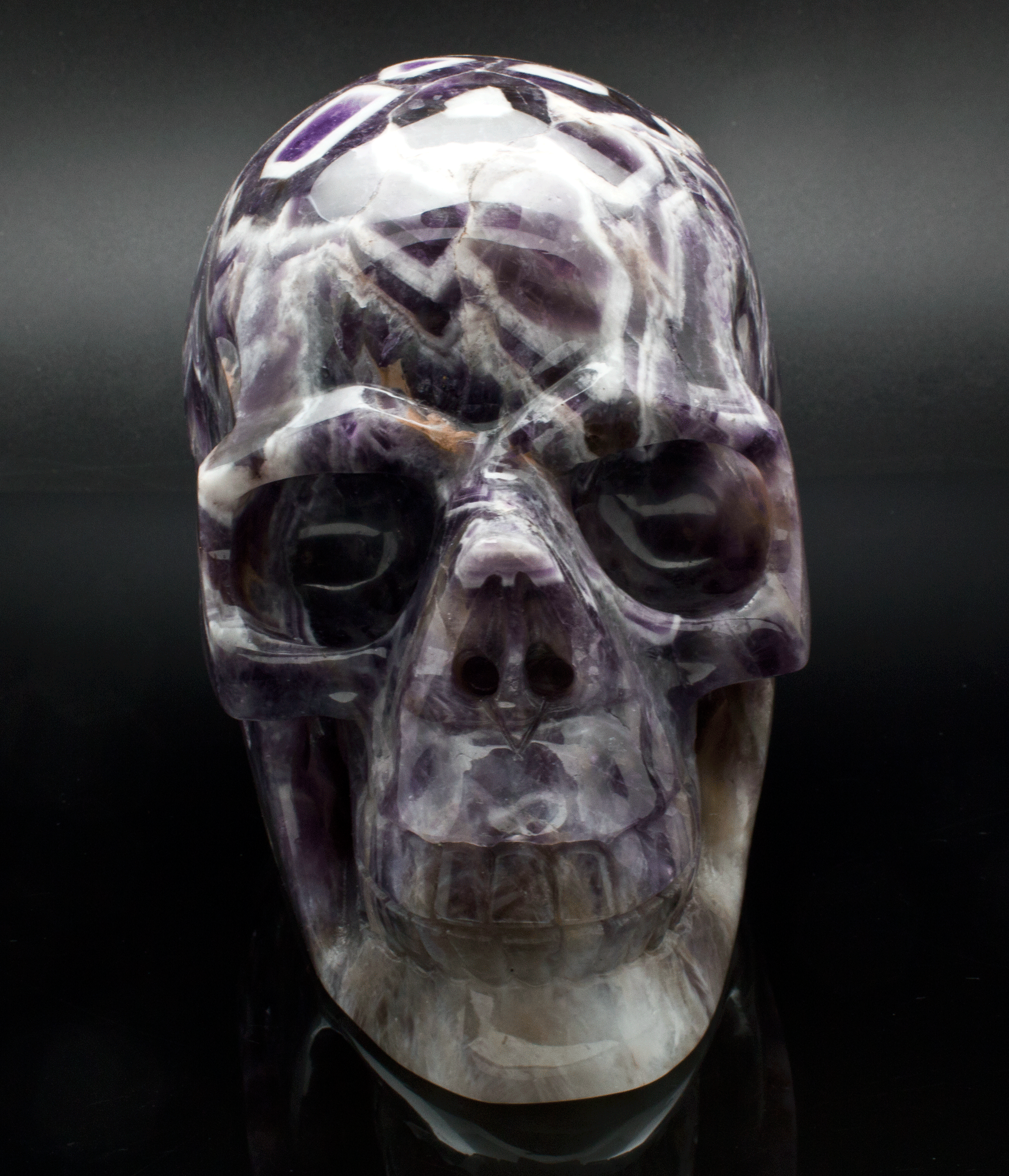Large Amethyst Carved Large Skull