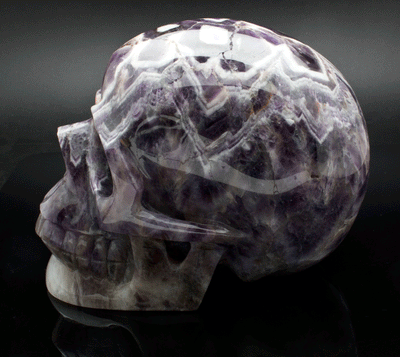 Large Amethyst Carved Large Skull