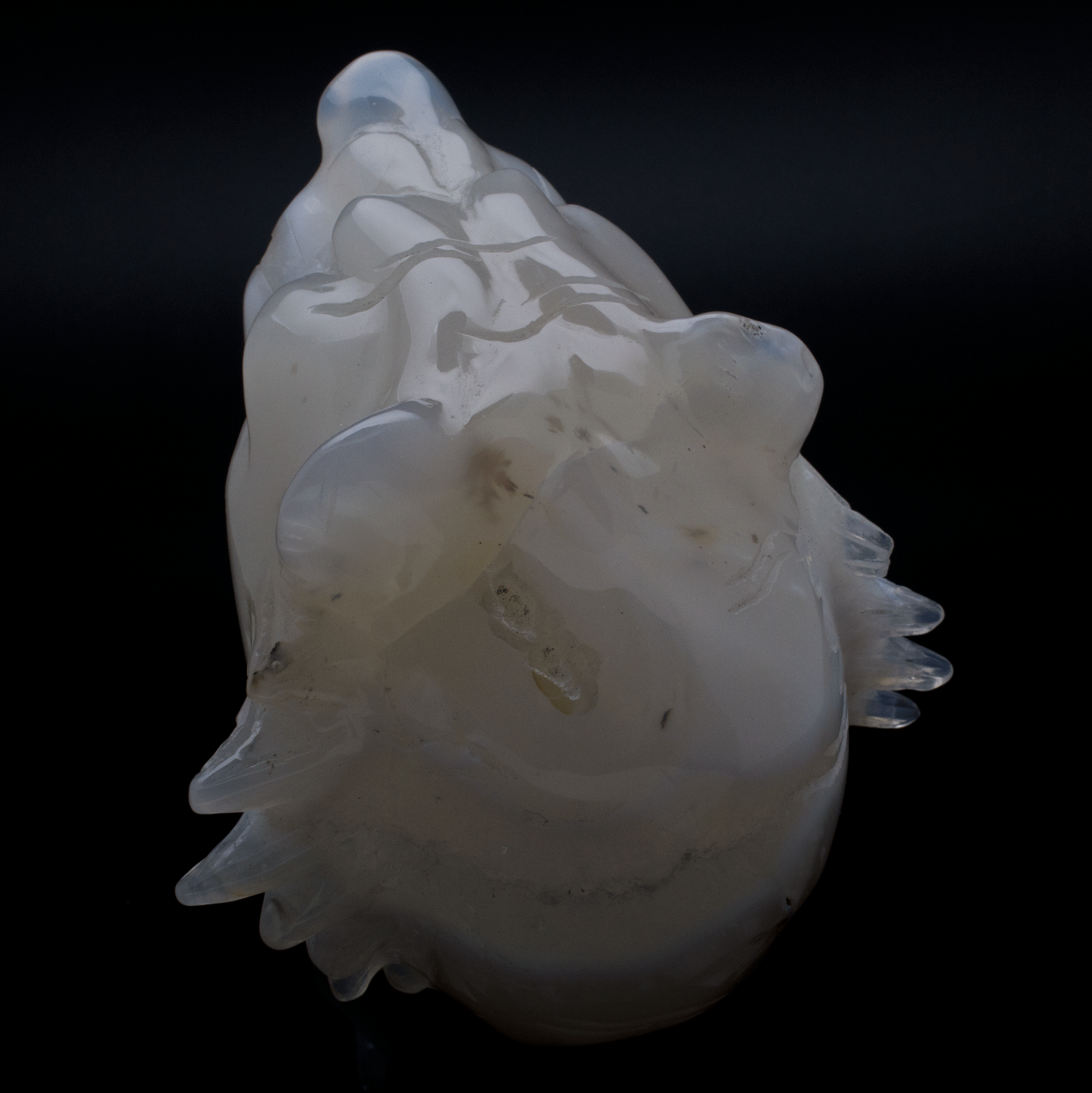 Agate and Quartz Carved Tiger