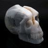 Druzy Agate Skull Carving