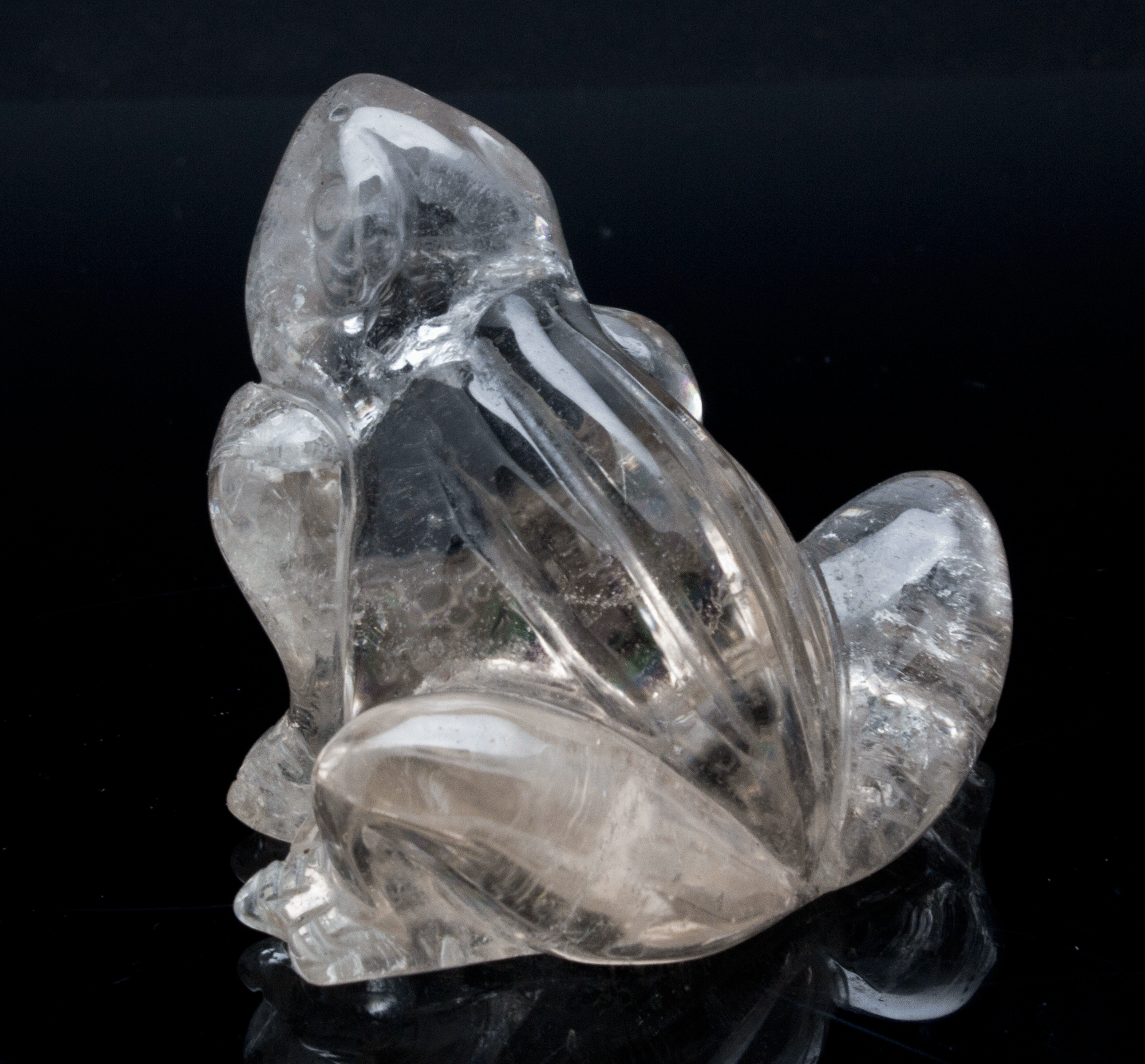 Quartz Frog Carving