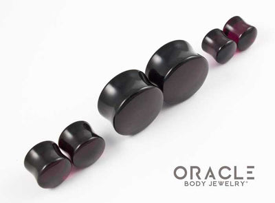 Dark Purple Quartz Double Flare Plugs