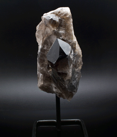 Smoky Quartz Specimen on Stand