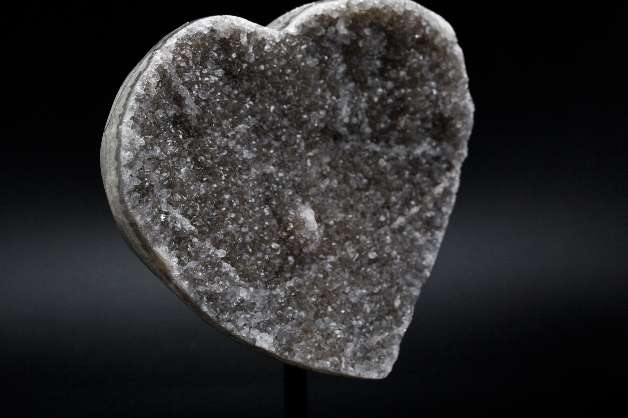 Amethyst Heart on Stand