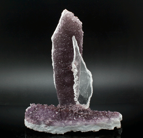 Amethyst with Selenite Gypsum Specimen