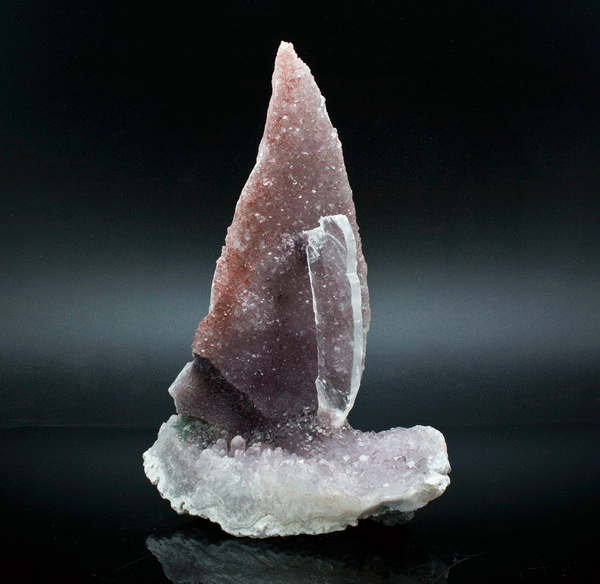 Amethyst with Selenite Gypsum Specimen