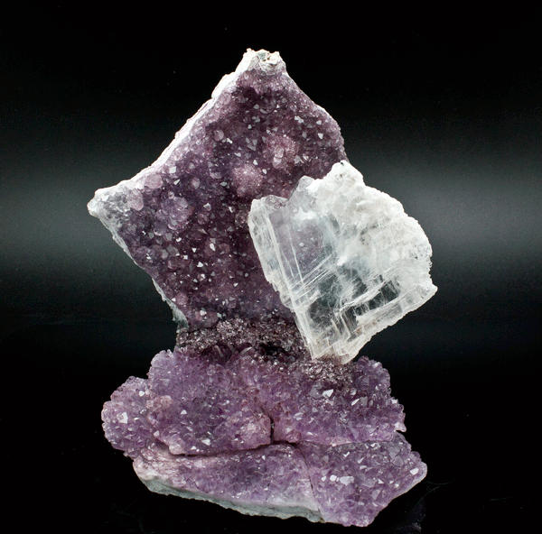 Amethyst with Selenite Gypsum Specimen