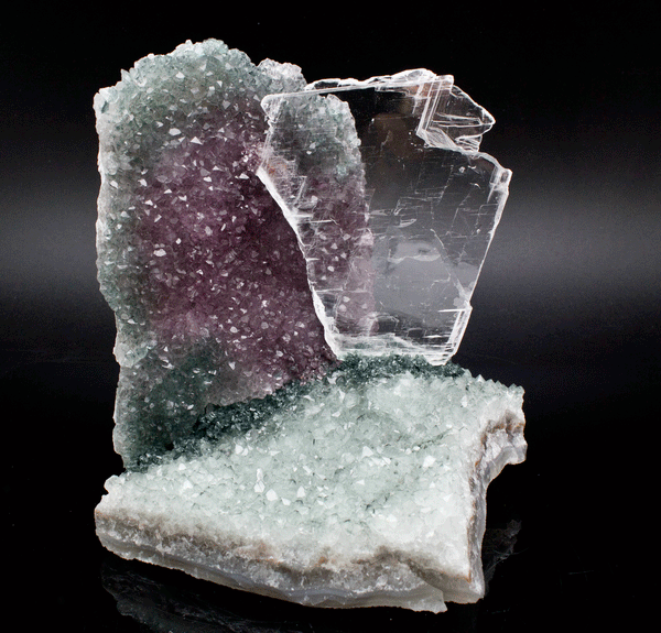 Amethyst with Selenite Gypsum Specimen