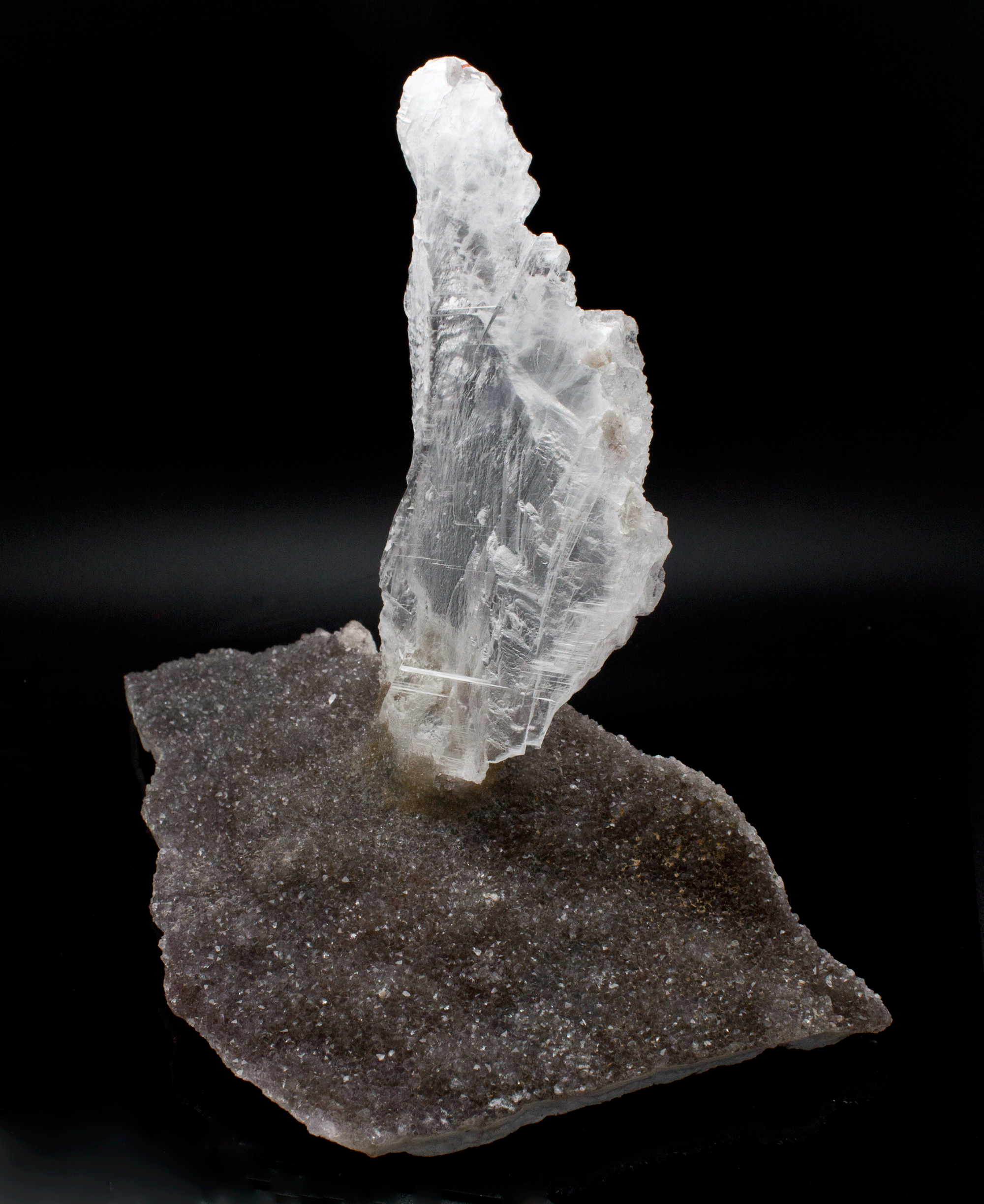 Amethyst with Selenite Gypsum Specimen