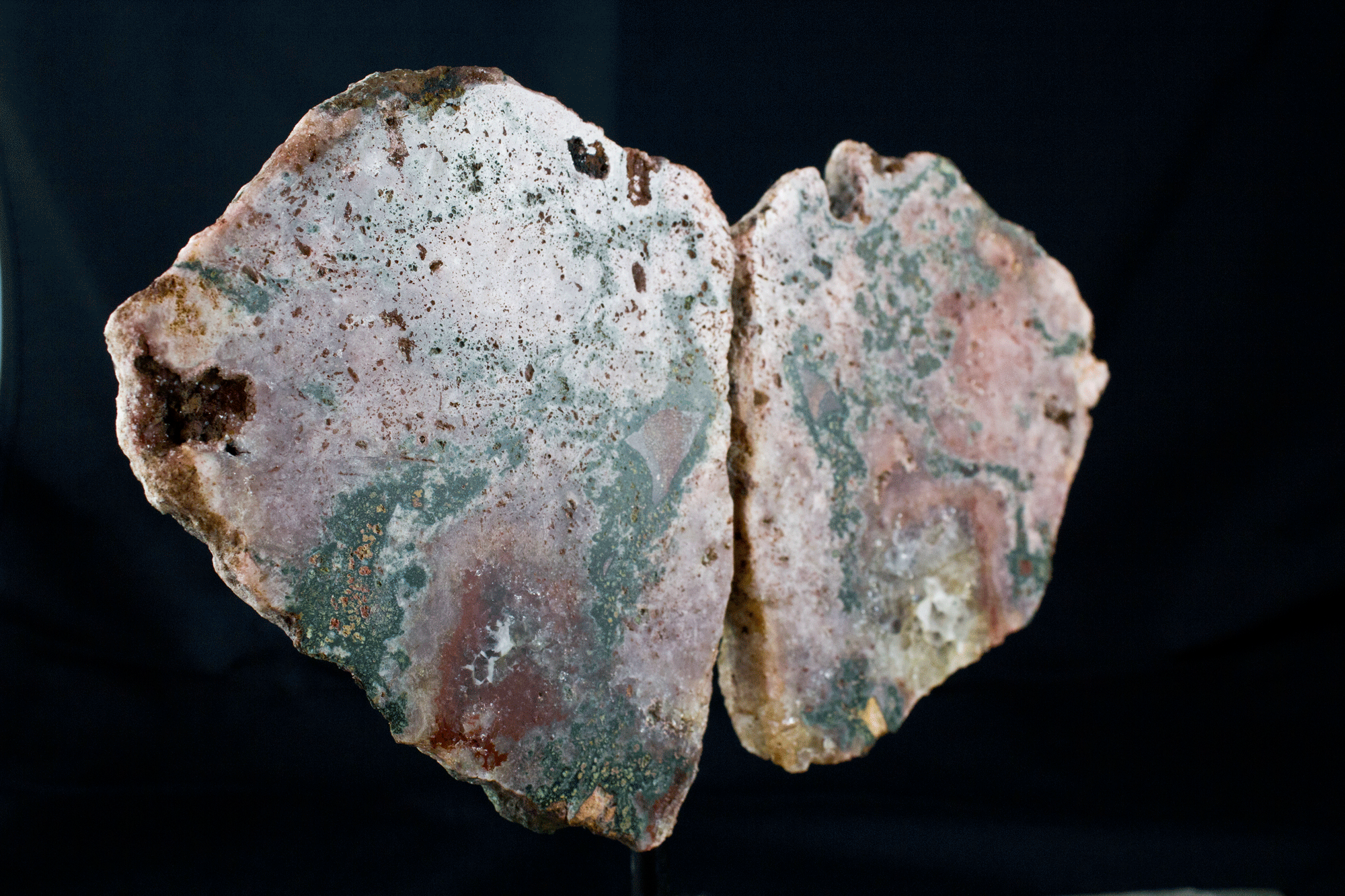 Pink Amethyst Sliced Specimen on Stand