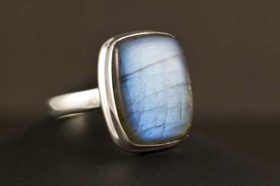 Sterling Silver Labradorite Ring Size 7