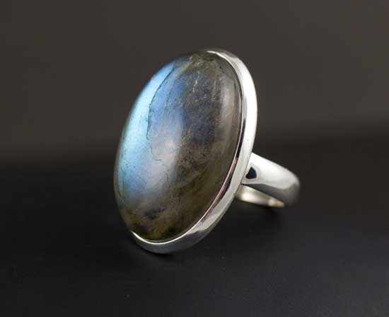 Sterling Silver Labradorite Ring Size 7