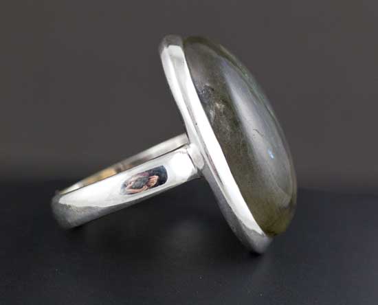 Sterling Silver Labradorite Ring Size 7