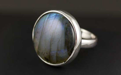 Sterling Silver Labradorite Ring Size 7