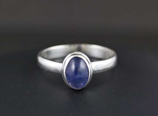 Sterling Silver Tanzanite Ring Size 7