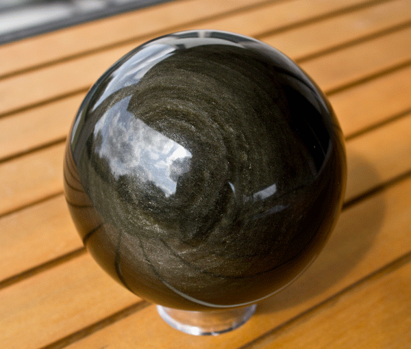 Gold Obsidian Sphere 95mm