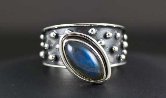 Sterling Silver Labradorite Ring Size 6.5