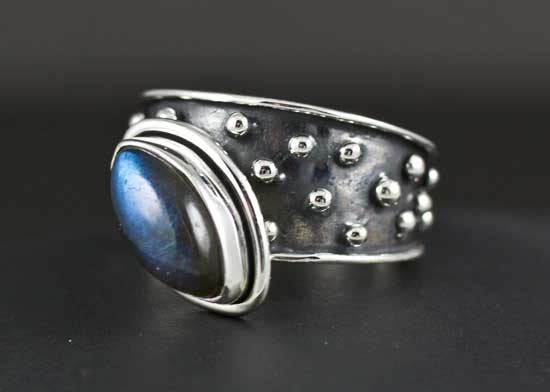 Sterling Silver Labradorite Ring Size 6.5