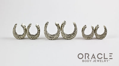 White Brass Saddles with Nugget Texture