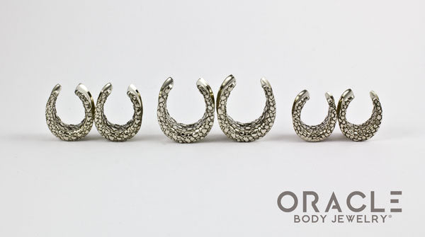 White Brass Saddles with Nugget Texture