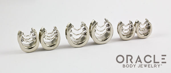 White Brass Saddles with Chains