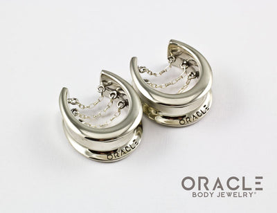 White Brass Saddles with Chains