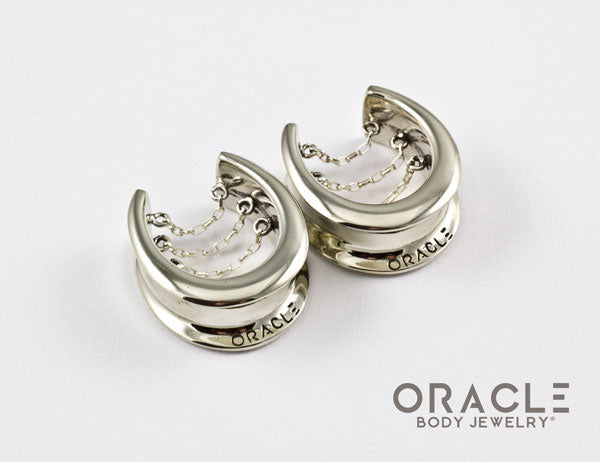 White Brass Saddles with Chains