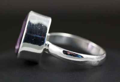 Sterling Silver Ring Amethyst Size 7