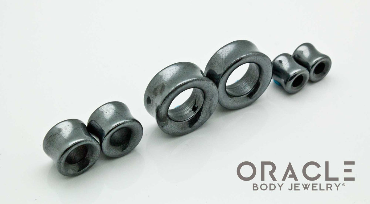 Hematite Eyelets / Tunnels