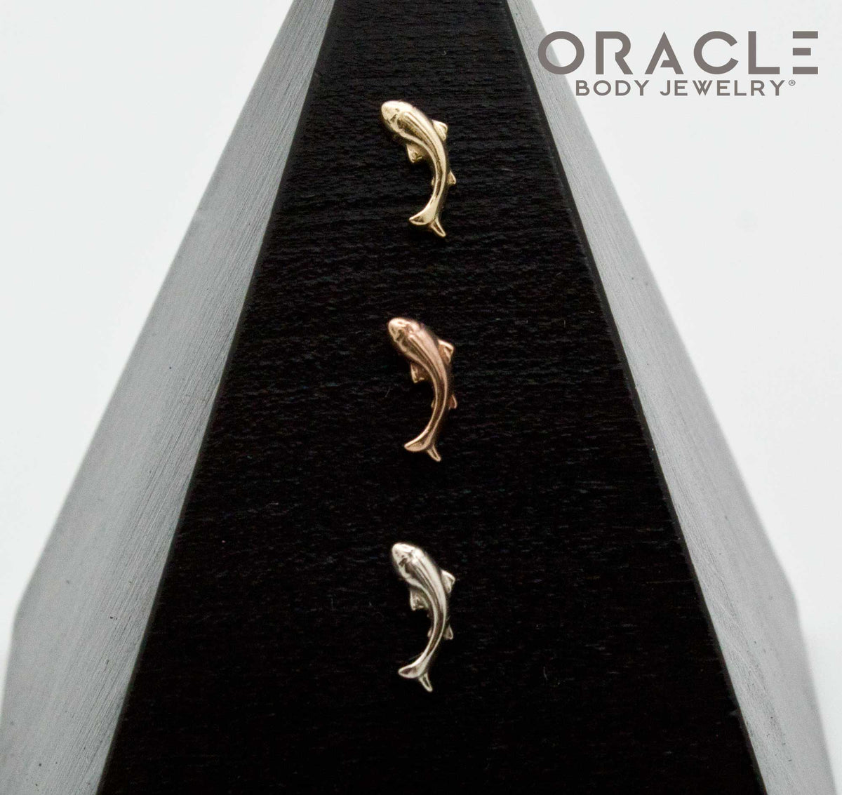 14K Gold Koi (Left Facing) Threadless End