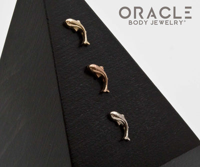 14K Gold Koi (Left Facing) Threadless End