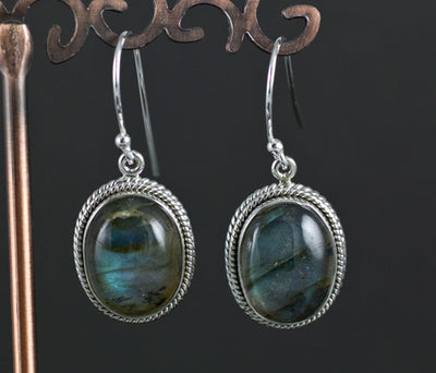 Sterling Silver Labradorite Earrings
