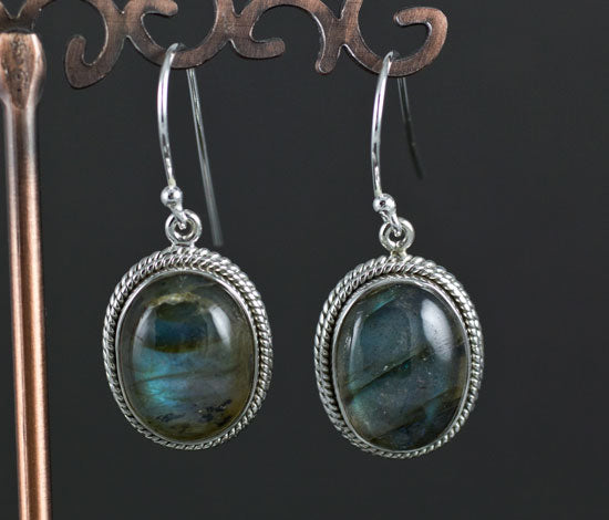 Sterling Silver Labradorite Earrings