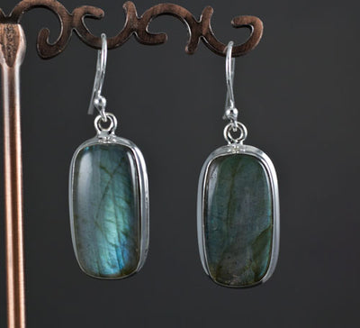 Sterling Silver Labradorite Earrings