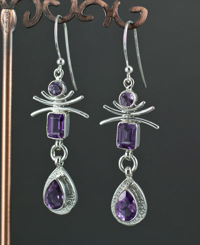 Sterling Silver Amethyst Earrings