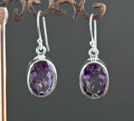 Sterling Silver Amethyst Earrings