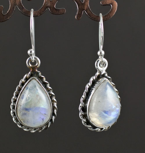 Sterling Silver Moonstone Earrings