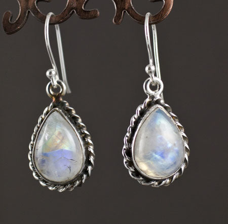 Sterling Silver Moonstone Earrings